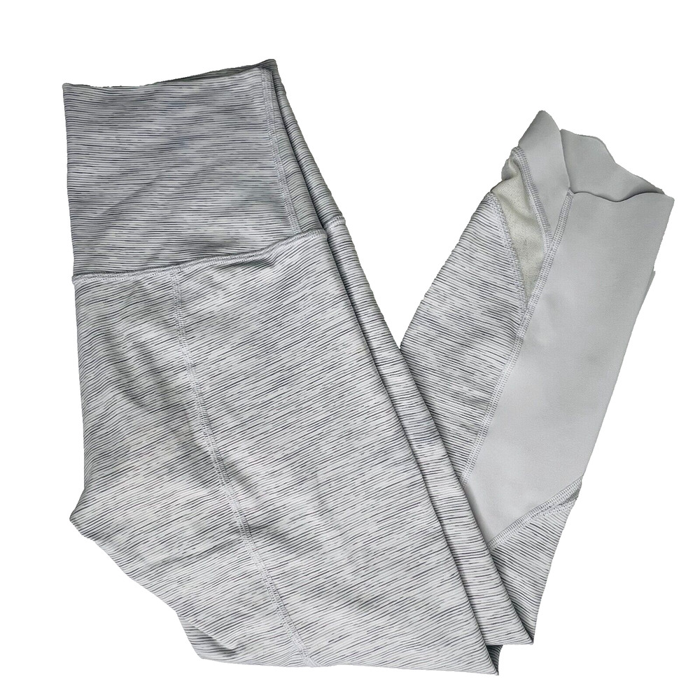 Lululemon Wunder Under Crop‎ II Scallop 24" Nimbus Battleship Women's Size 4